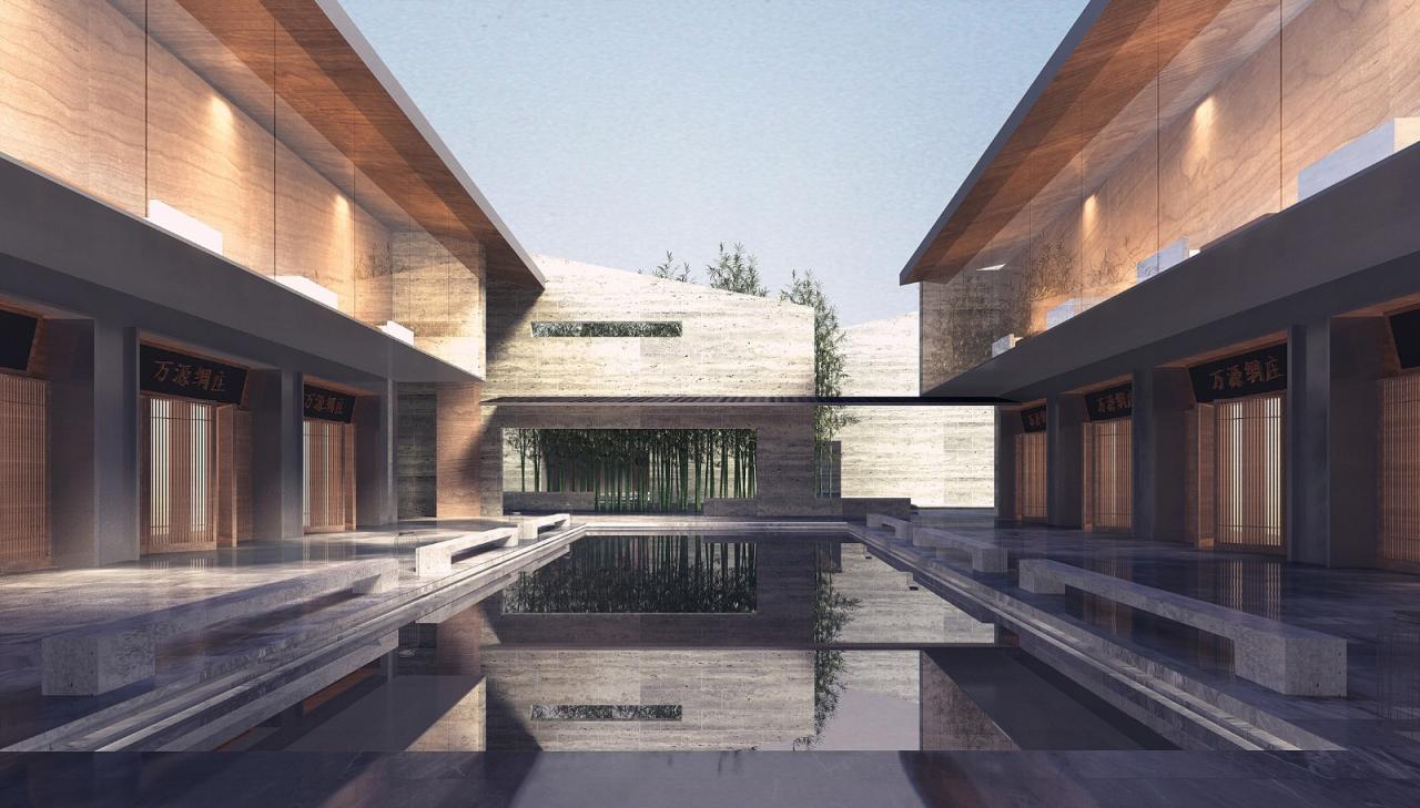 BIM建筑|生活化的轻禅设计: 靖安绿地明镜湾文旅小镇 / UA尤安设计