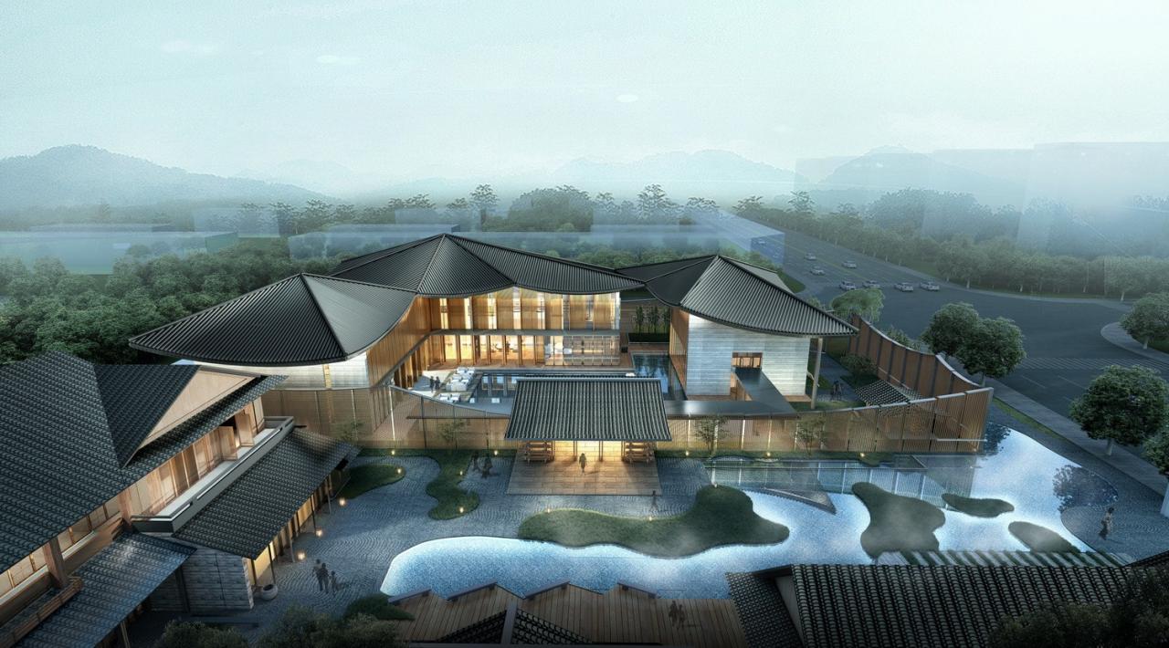 BIM建筑|生活化的轻禅设计: 靖安绿地明镜湾文旅小镇 / UA尤安设计