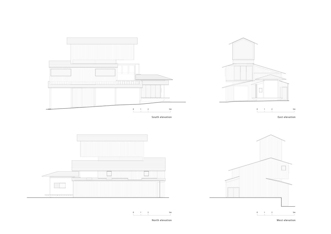 BIM建筑|屋顶相叠的下鸭之家 / 畑友洋建筑设计事务所