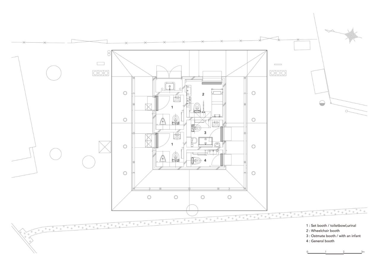 BIM建筑|半透明方块，东京‘纯白’公共卫生间 / SAMURAI