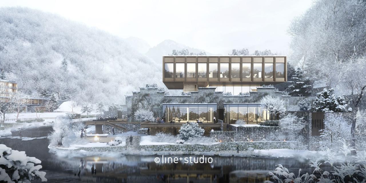 BIM建筑|海华浦江樾溪里度假酒店 / 孟凡浩-line+建筑事务所