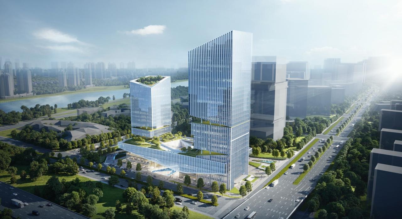 BIM建筑|扬帆起航 · 南京江心洲生态科技产业园 / 简和建筑