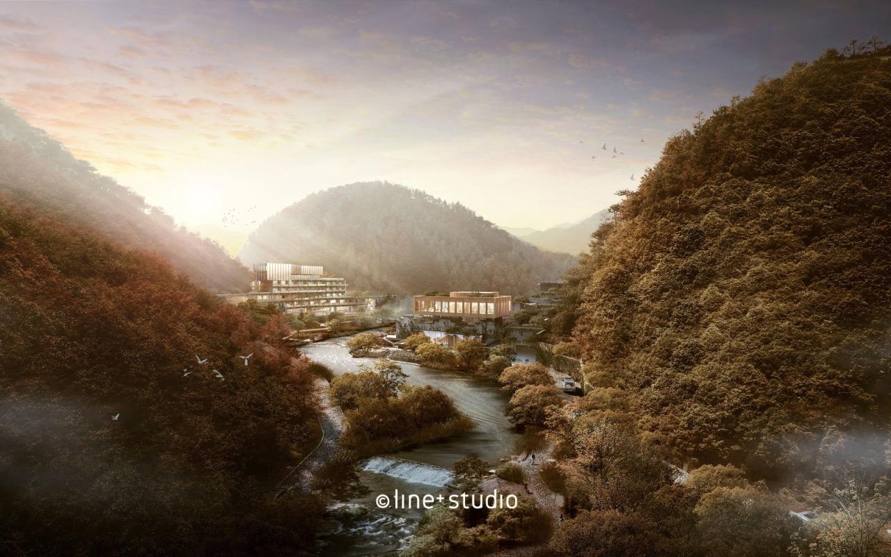 BIM建筑|海华浦江樾溪里度假酒店 / 孟凡浩-line+建筑事务所
