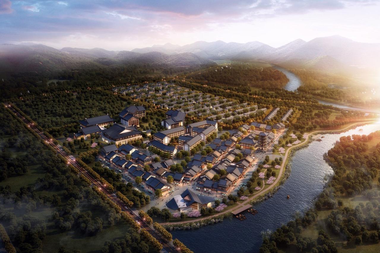 BIM建筑|现代视角下的新唐风演绎：长春世茂莲花山文旅小镇 / UA尤安设计