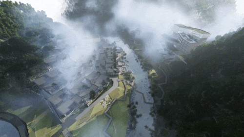 BIM建筑|海华浦江樾溪里度假酒店 / 孟凡浩-line+建筑事务所