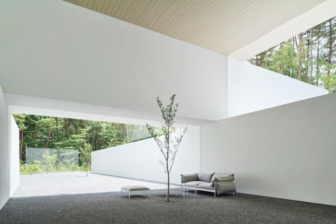 BIM建筑|日本长野极简酒店 Culvert，预制混凝土隧道 / nendo