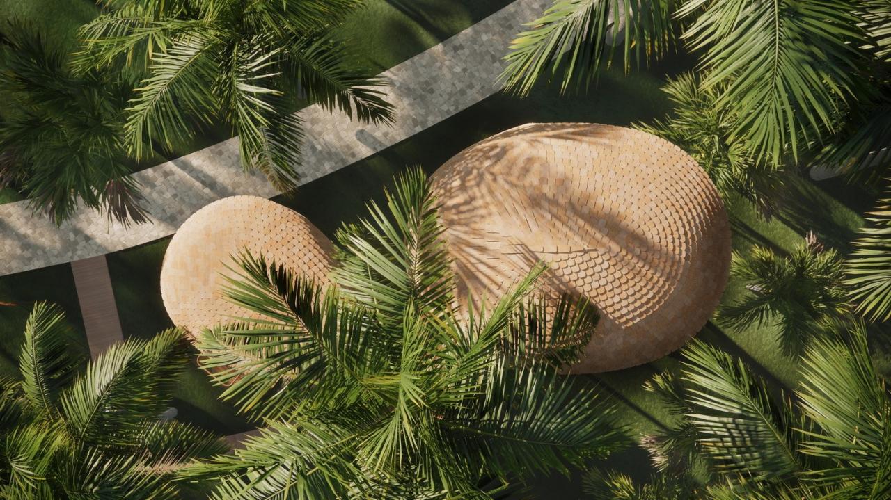 BIM建筑|丛林树屋：在加勒比海边做一场满是棕榈叶的梦 / 繁星建筑工作室