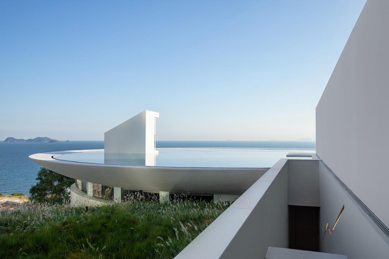 BIM建筑|悬崖上的海边书屋：惠州双月湾一滴水图书馆 / 三文建筑