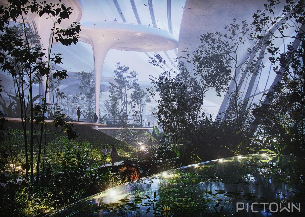 BIM建筑|都市中心环：绕世界最高摩天楼一圈 / ZNera Space