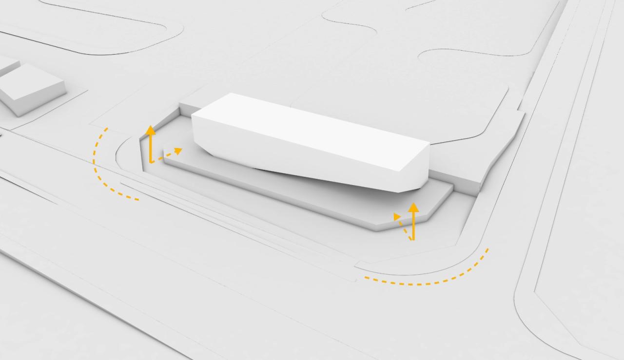BIM建筑|漂浮的盒子：株洲汽博园营销中心 / 罗劲工作室