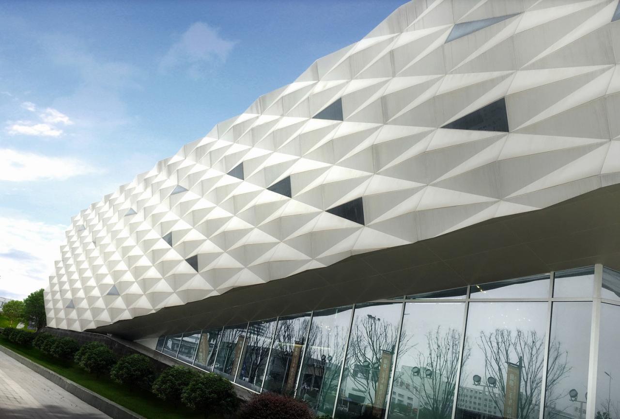 BIM建筑|漂浮的盒子：株洲汽博园营销中心 / 罗劲工作室