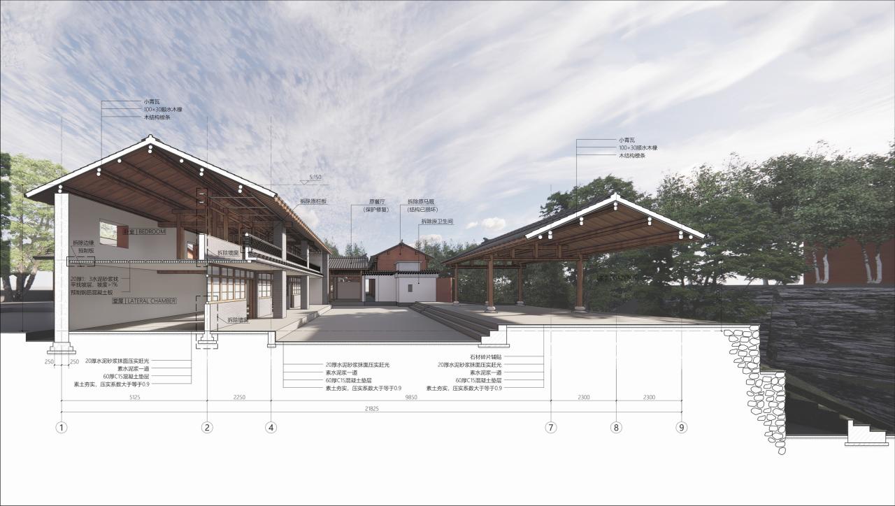 BIM建筑|建造：立足于现实-村里的隐山岚 / 合造社