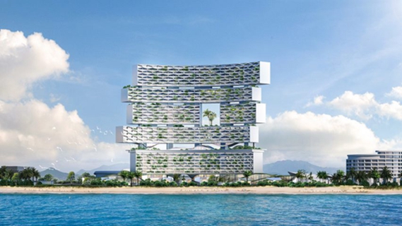 BIM建筑|奥雷·舍人在三亚设计带空中花园的地平线酒店