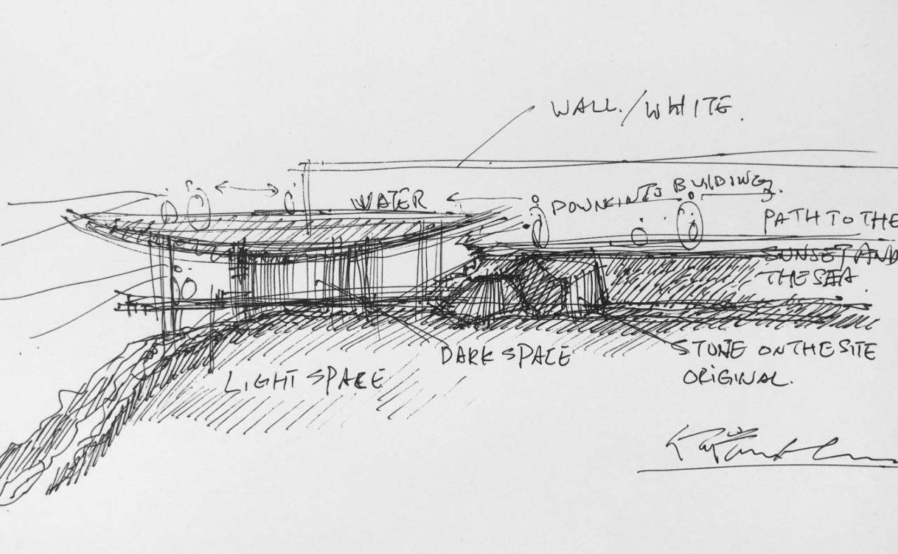 BIM建筑|悬崖上的海边书屋：惠州双月湾一滴水图书馆 / 三文建筑