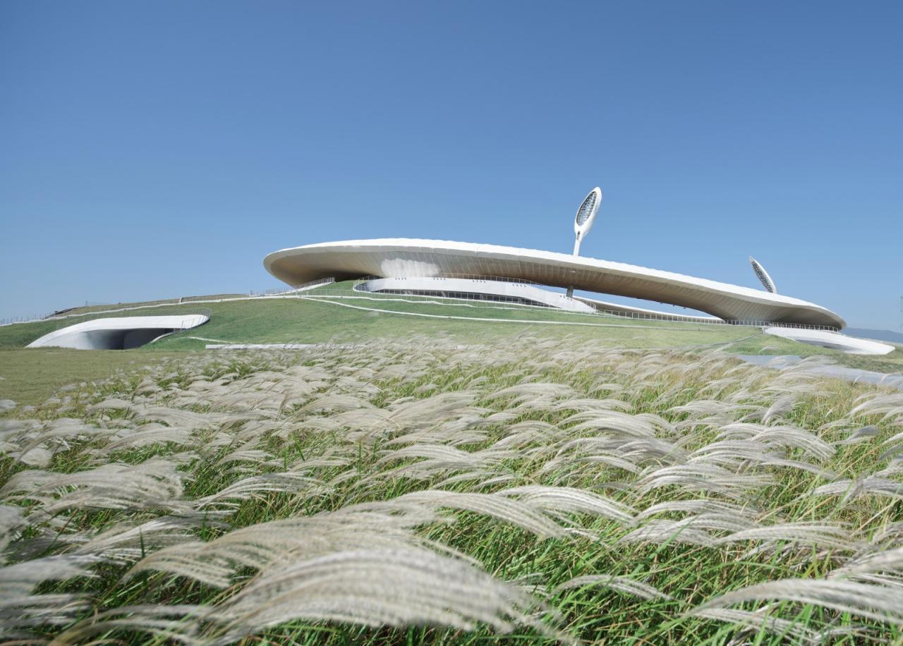 BIM建筑|全球最大覆土建筑群设计：“消失的体育场”/ MAD马岩松