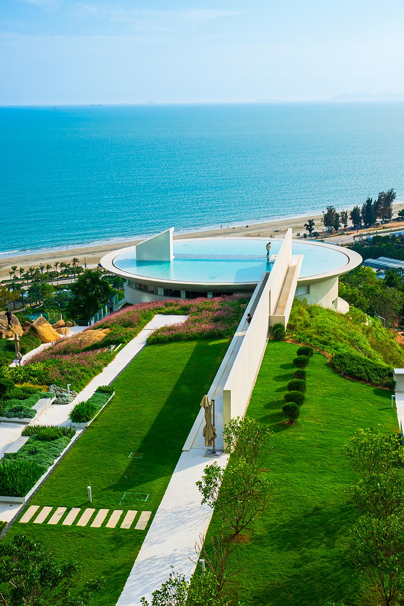 BIM建筑|悬崖上的海边书屋：惠州双月湾一滴水图书馆 / 三文建筑