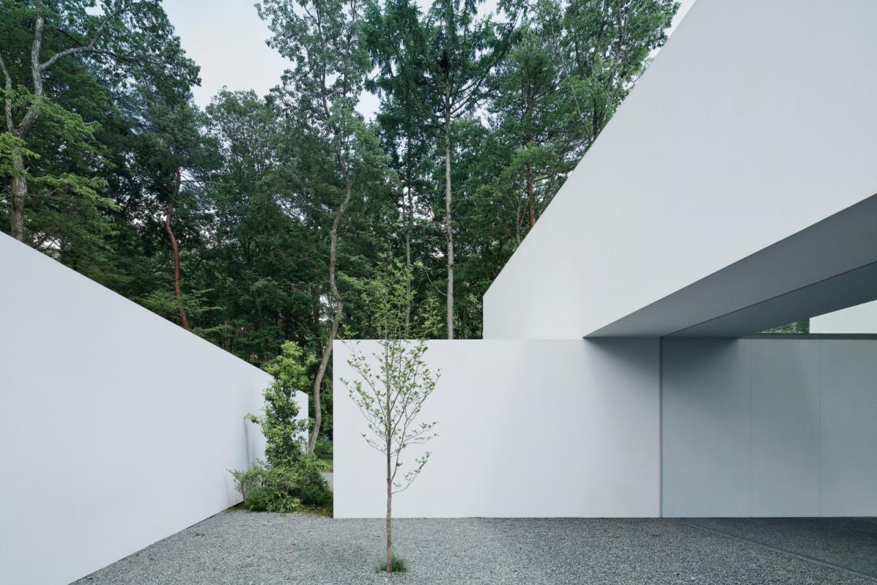 BIM建筑|日本长野极简酒店 Culvert，预制混凝土隧道 / nendo