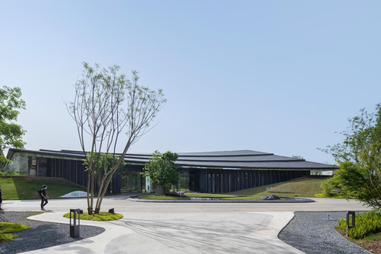 BIM建筑|建筑融于自然：眉山东部新城三中心一基地 / 大陆建筑设计