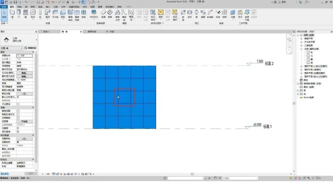 BIM技巧|Revit如何绘制并替换异形幕墙嵌板？两步就能搞定！