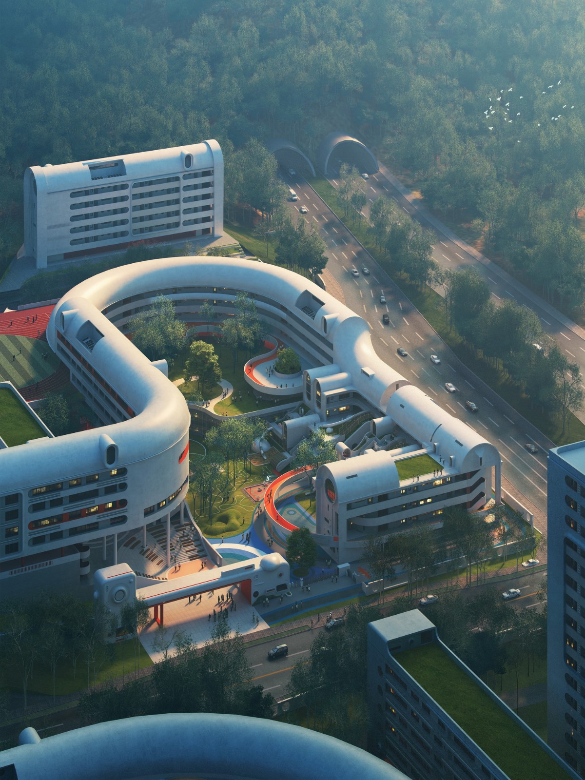 BIM建筑|未来者校园：西部（重庆）科学城未来校园国际竞赛 / 王俊宝DIKA