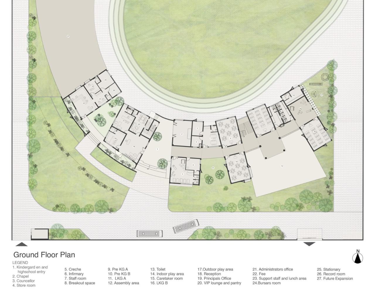 BIM建筑|立起围墙的校园 / Kamat & Rozario Architecture