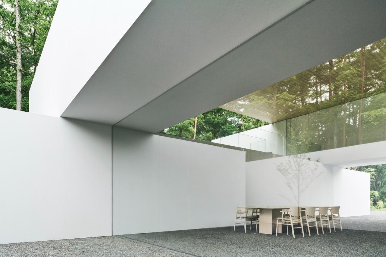 BIM建筑|日本长野极简酒店 Culvert，预制混凝土隧道 / nendo