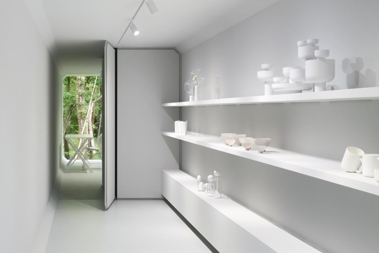 BIM建筑|日本长野极简酒店 Culvert，预制混凝土隧道 / nendo