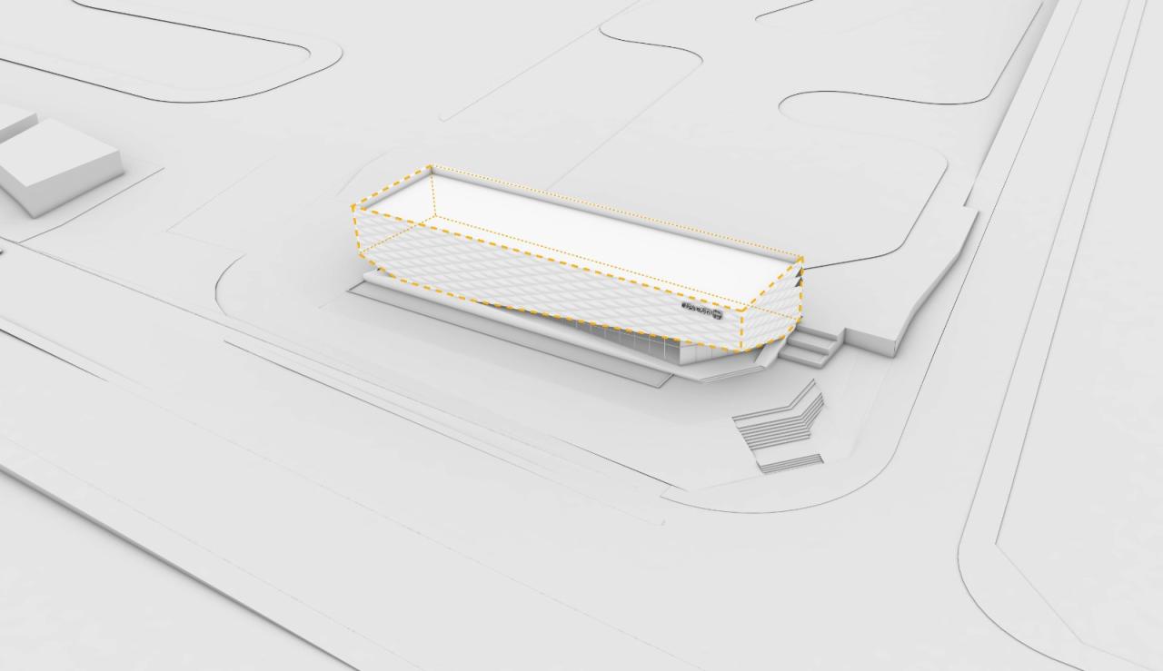 BIM建筑|漂浮的盒子：株洲汽博园营销中心 / 罗劲工作室