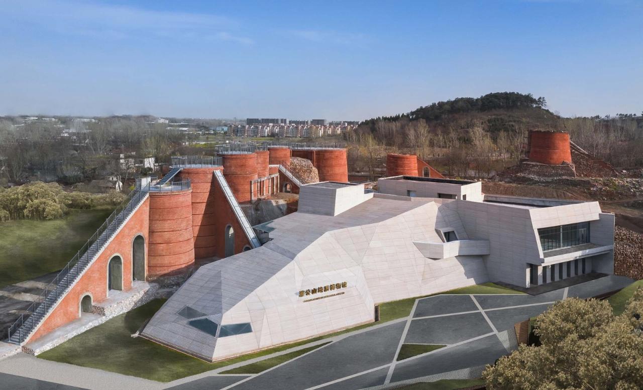 BIM建筑|濮公山地质（石灰矿）博物馆 / 华中科技大学建筑与城市规划学院李保峰教授工作室