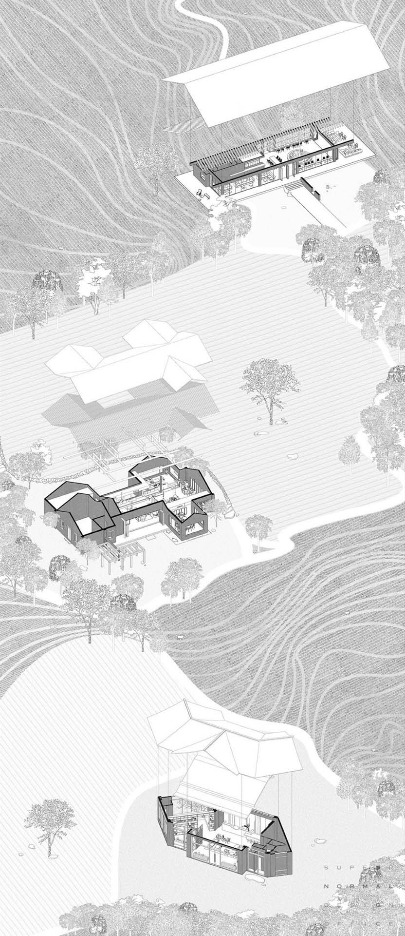 BIM建筑|峨眉山高桥小镇 / 超级平常空间设计