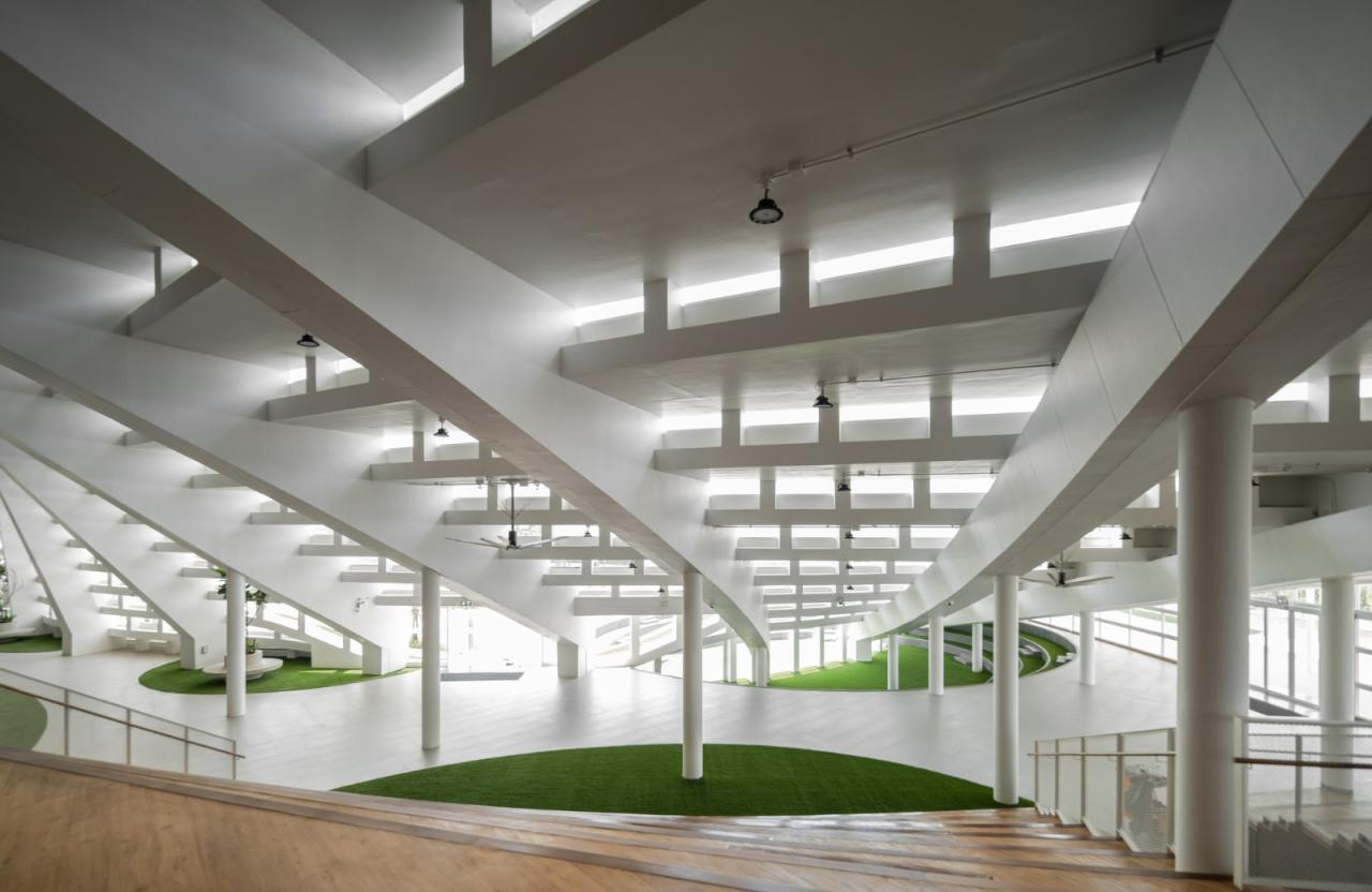 BIM建筑|扇形展开，泰国吞武里校园 SISB / Plan Architect