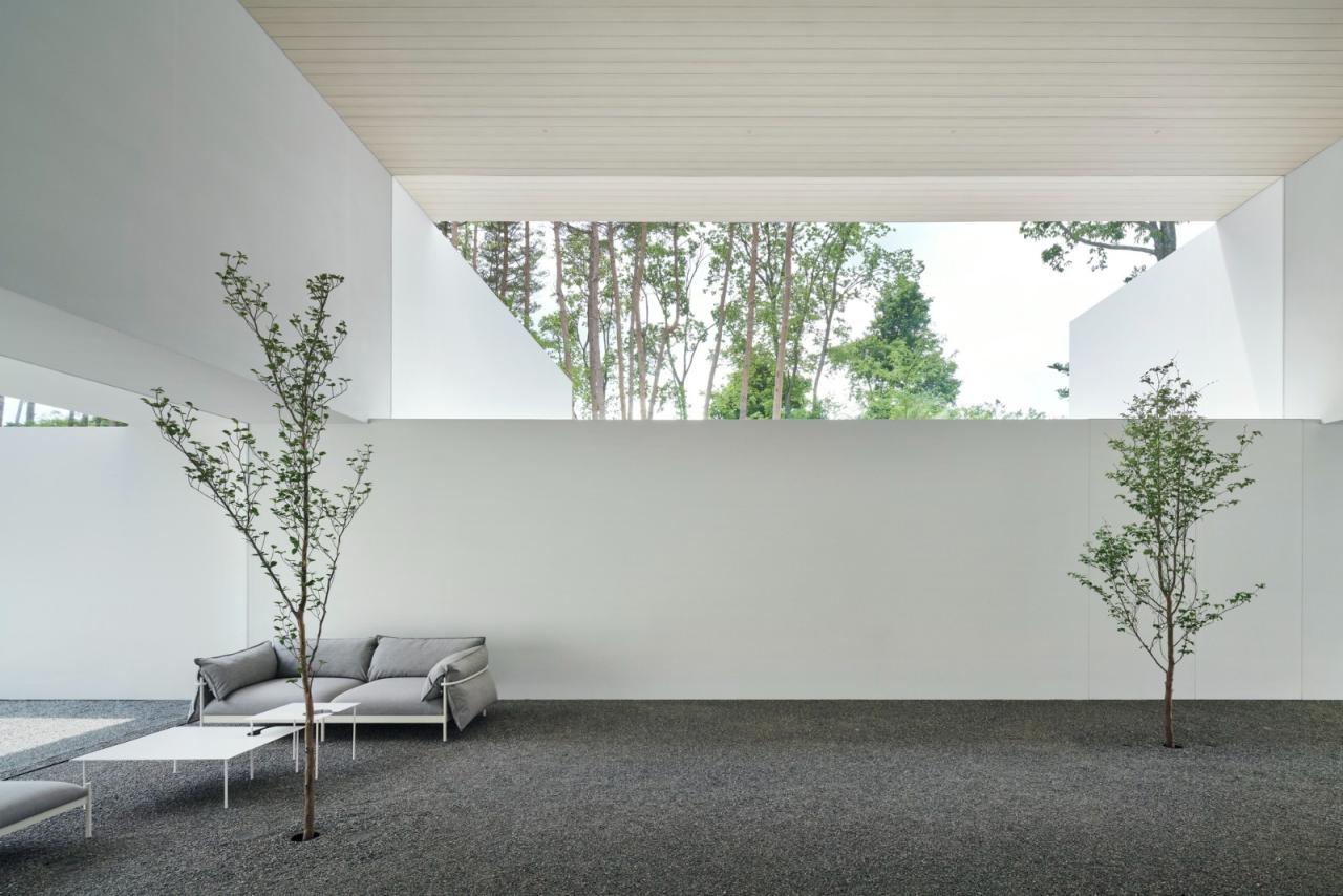 BIM建筑|日本长野极简酒店 Culvert，预制混凝土隧道 / nendo