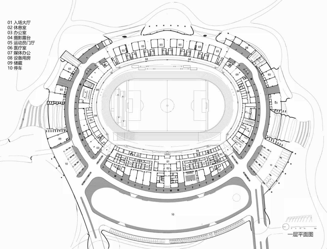 BIM建筑|全球最大覆土建筑群设计：“消失的体育场”/ MAD马岩松