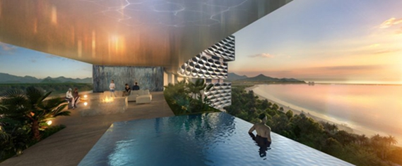 BIM建筑|奥雷·舍人在三亚设计带空中花园的地平线酒店