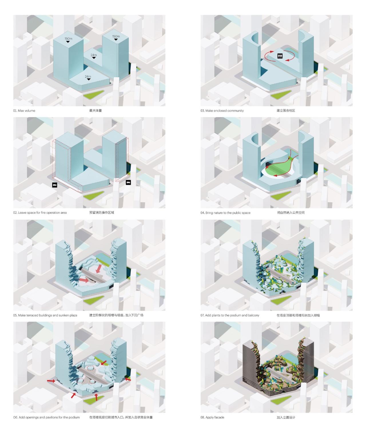 BIM建筑|高空峡谷：南京绿洲大厦 / MVRDV 中标