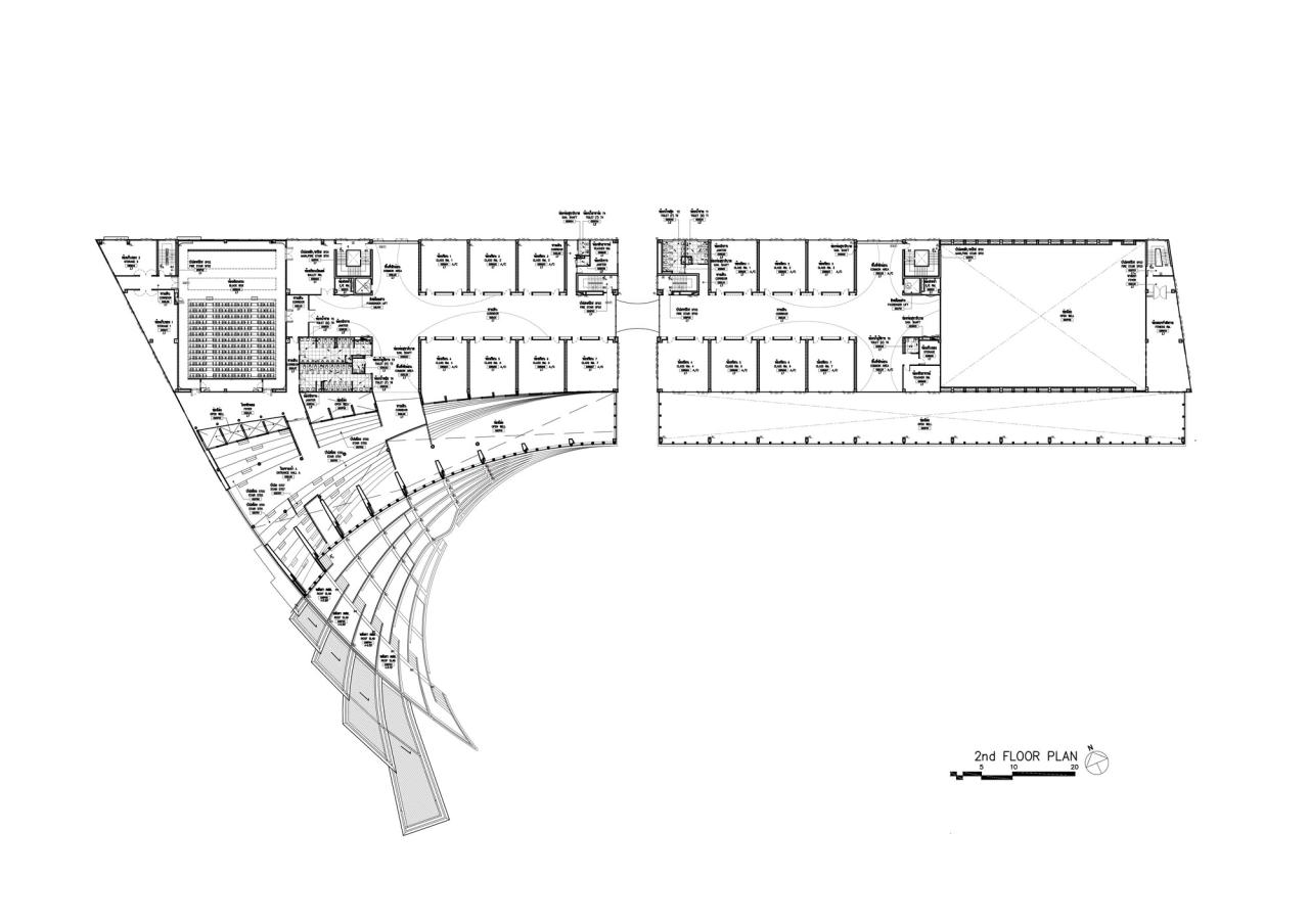BIM建筑|扇形展开，泰国吞武里校园 SISB / Plan Architect