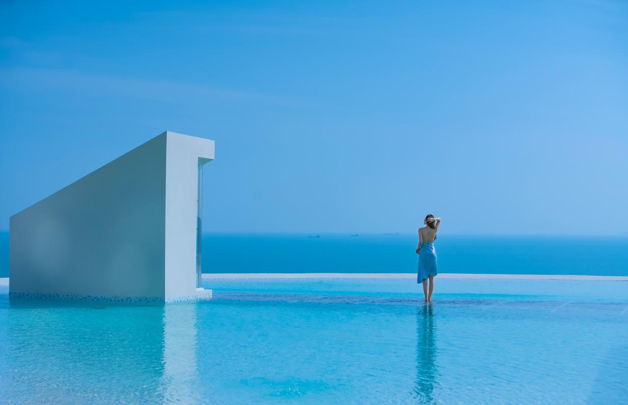 BIM建筑|悬崖上的海边书屋：惠州双月湾一滴水图书馆 / 三文建筑