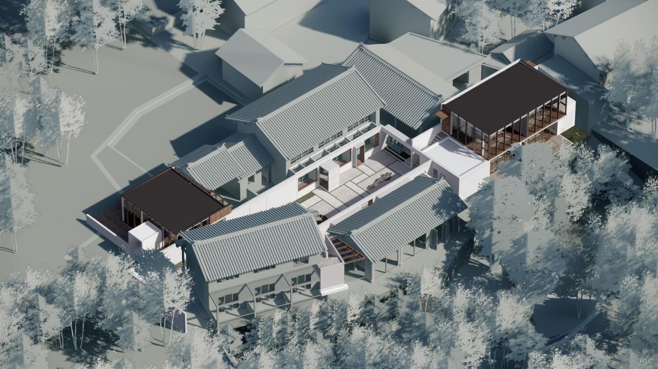 BIM建筑|建造：立足于现实-村里的隐山岚 / 合造社