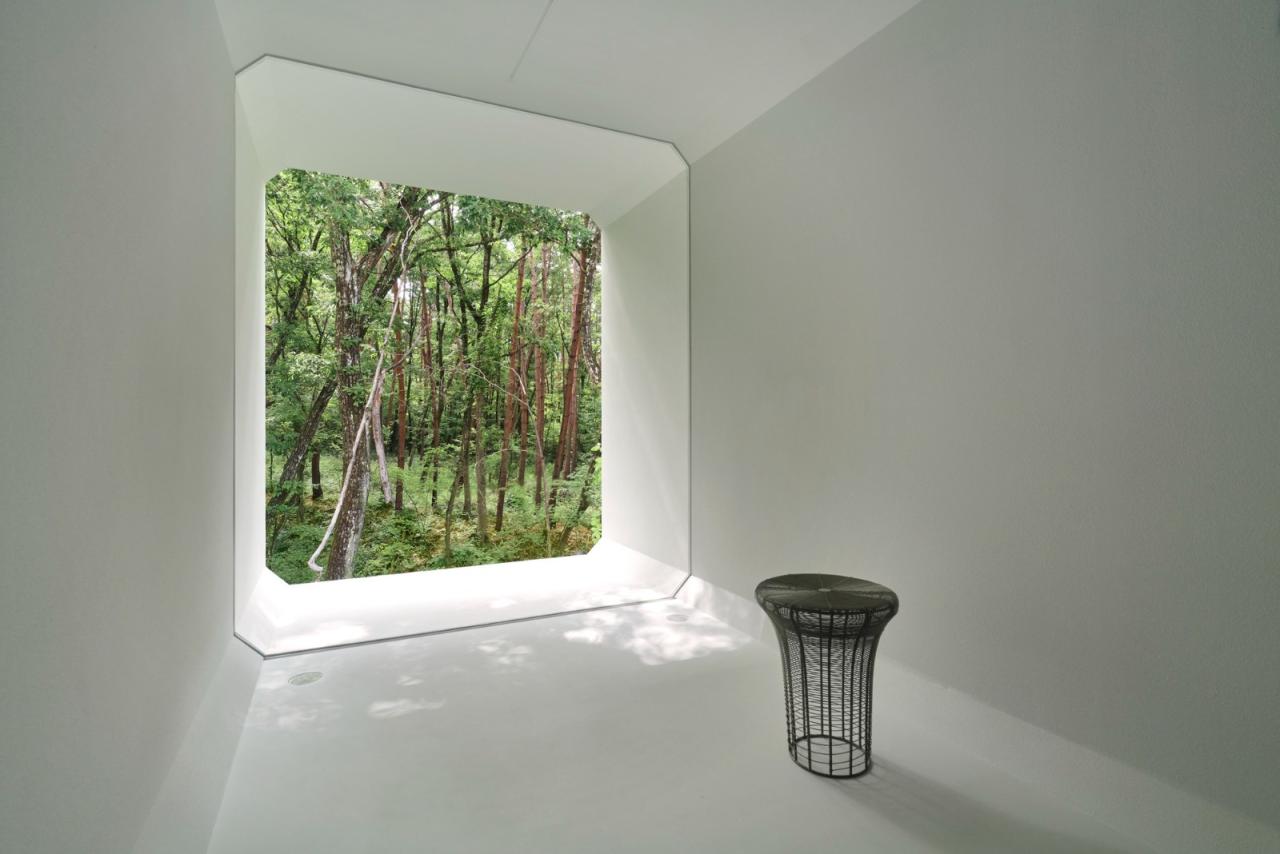 BIM建筑|日本长野极简酒店 Culvert，预制混凝土隧道 / nendo