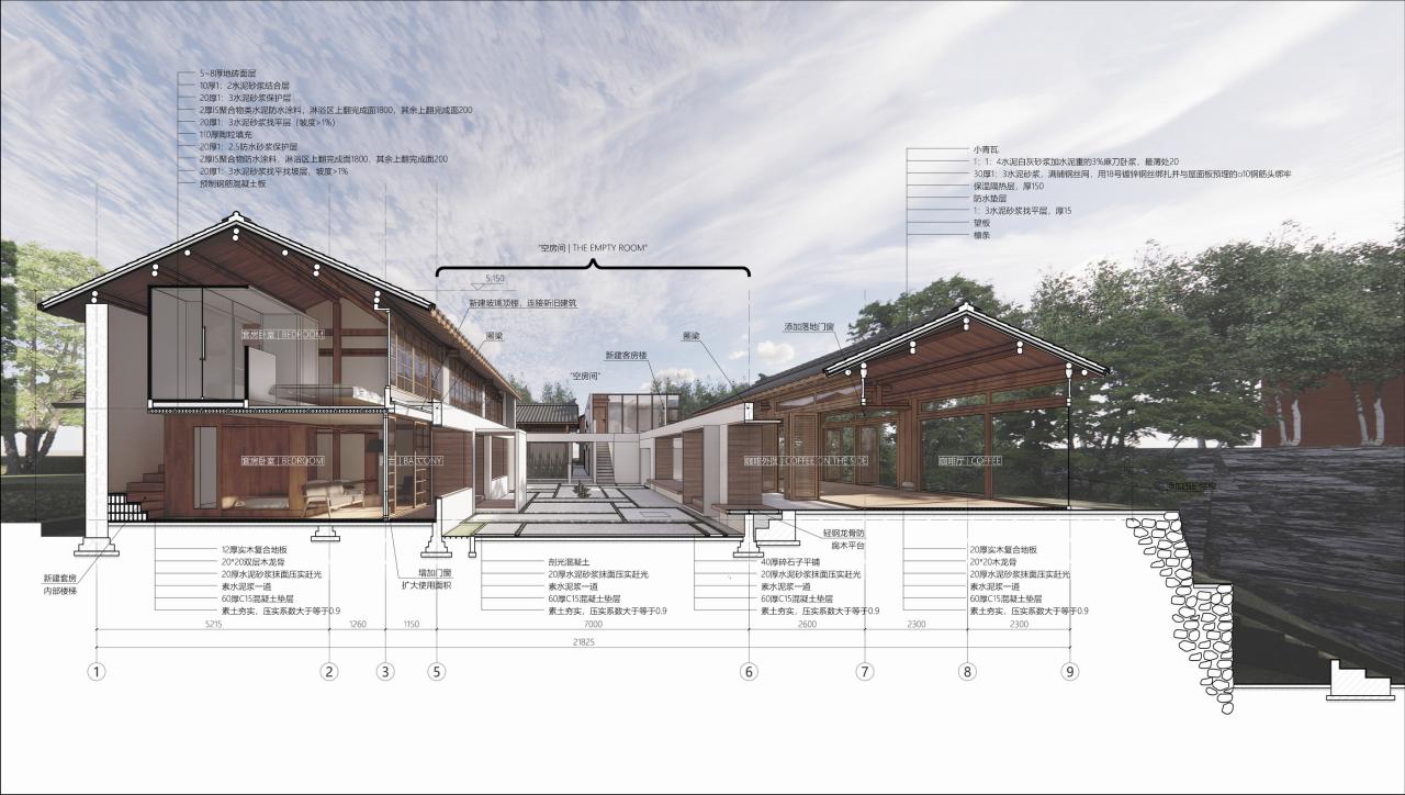 BIM建筑|建造：立足于现实-村里的隐山岚 / 合造社