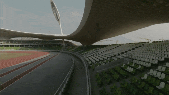 BIM建筑|全球最大覆土建筑群设计：“消失的体育场”/ MAD马岩松