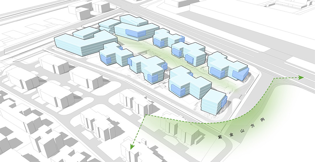 BIM建筑|南京紫金山麓首个AI人工智能产业载体 / 三益中国