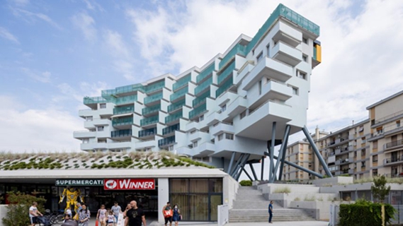 BIM建筑|意大利建筑师设计弧形度假公寓楼