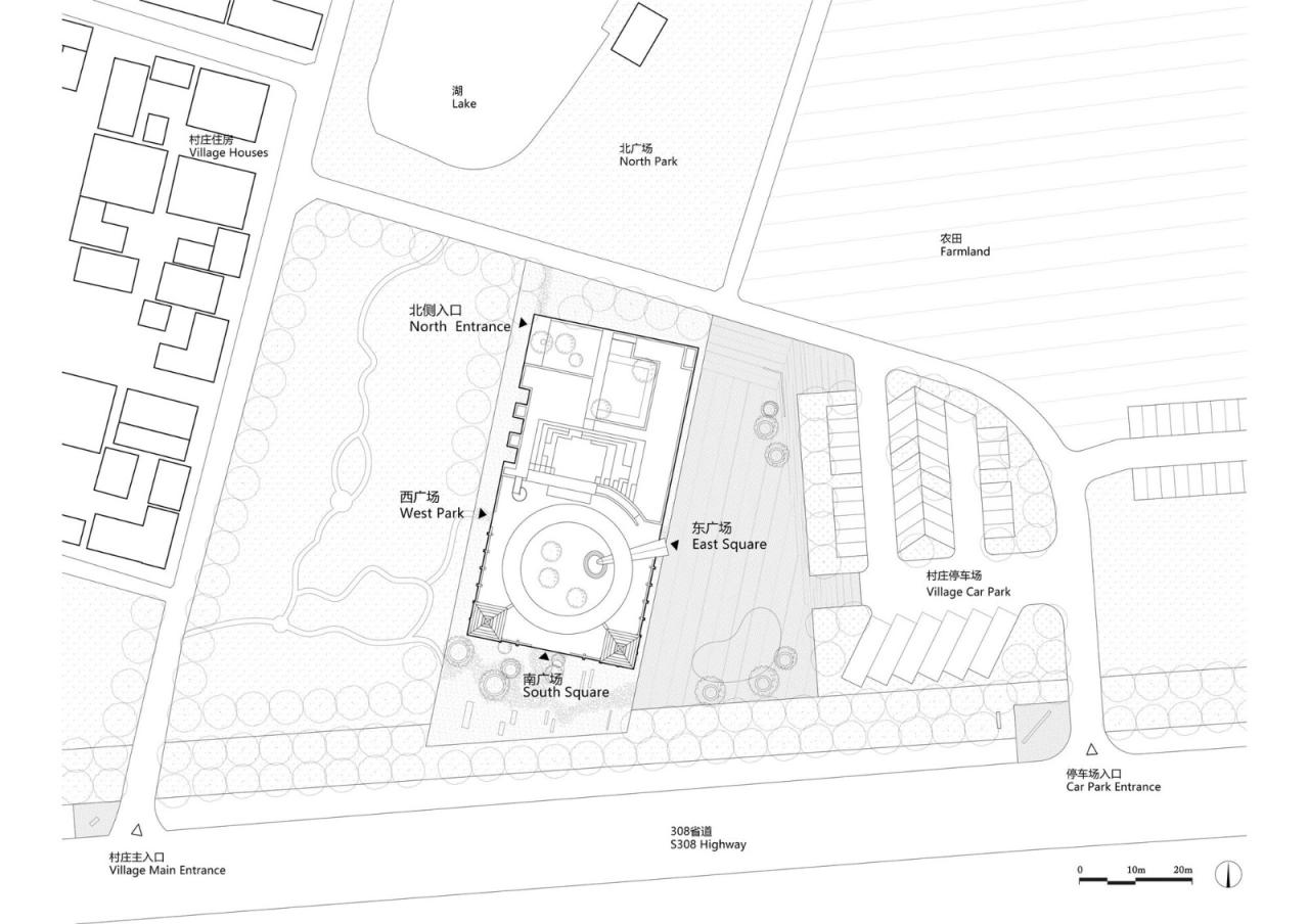 BIM建筑|云寨村社区活动中心 / 清华大学建筑设计研究院