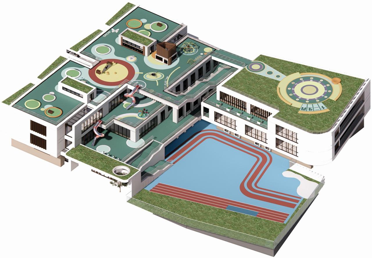 BIM建筑|这可能是小城幼儿园的天花板了：陕西安康高新第五幼儿园 / UUA建筑师事务所