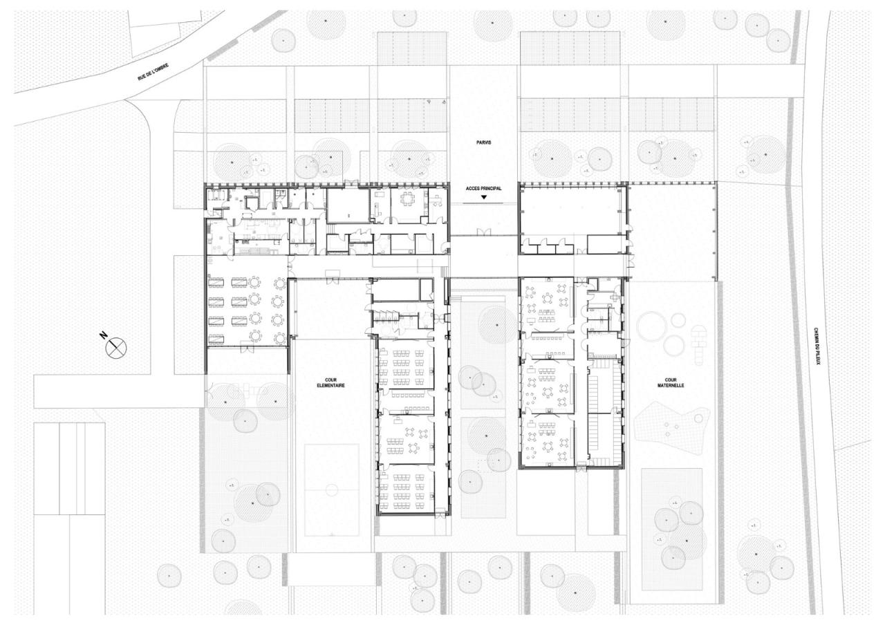 BIM建筑|Les Coteaux Fleuris 学校 / HEMAA Architectes + Hesters Oyon