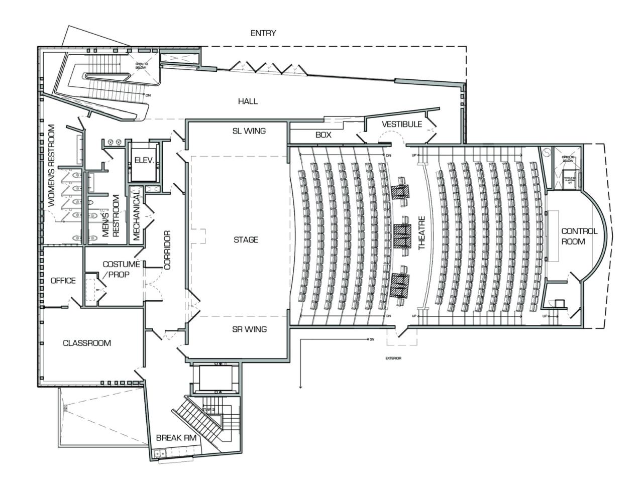 BIM建筑|Glorya Kaufman 表演艺术中心 / AUX Architecture