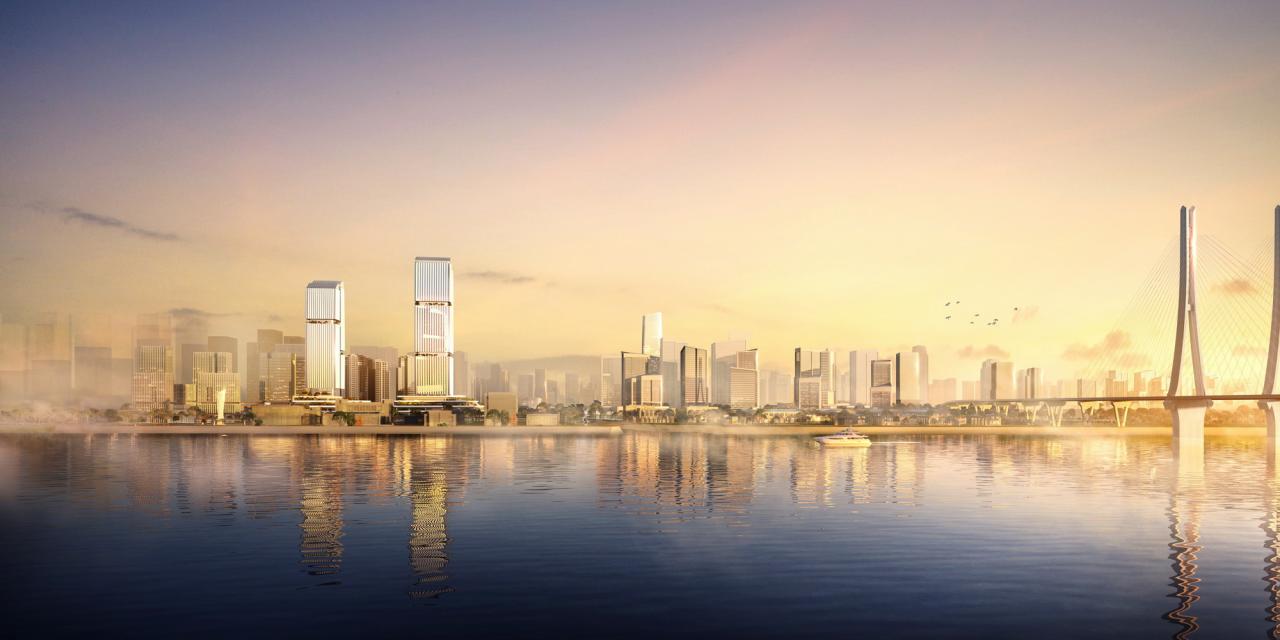 BIM建筑|广州海珠创新湾门户枢纽城市设计暨核心地块建筑概念设计 / 林同棪国际中国