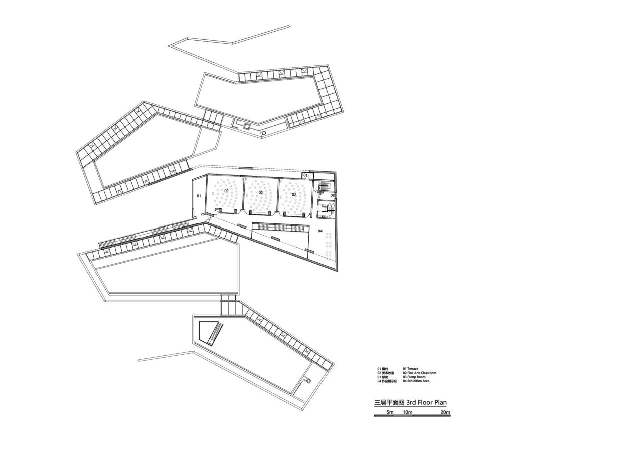 BIM建筑|友兰中学图艺综合楼 / WAU建筑事务所