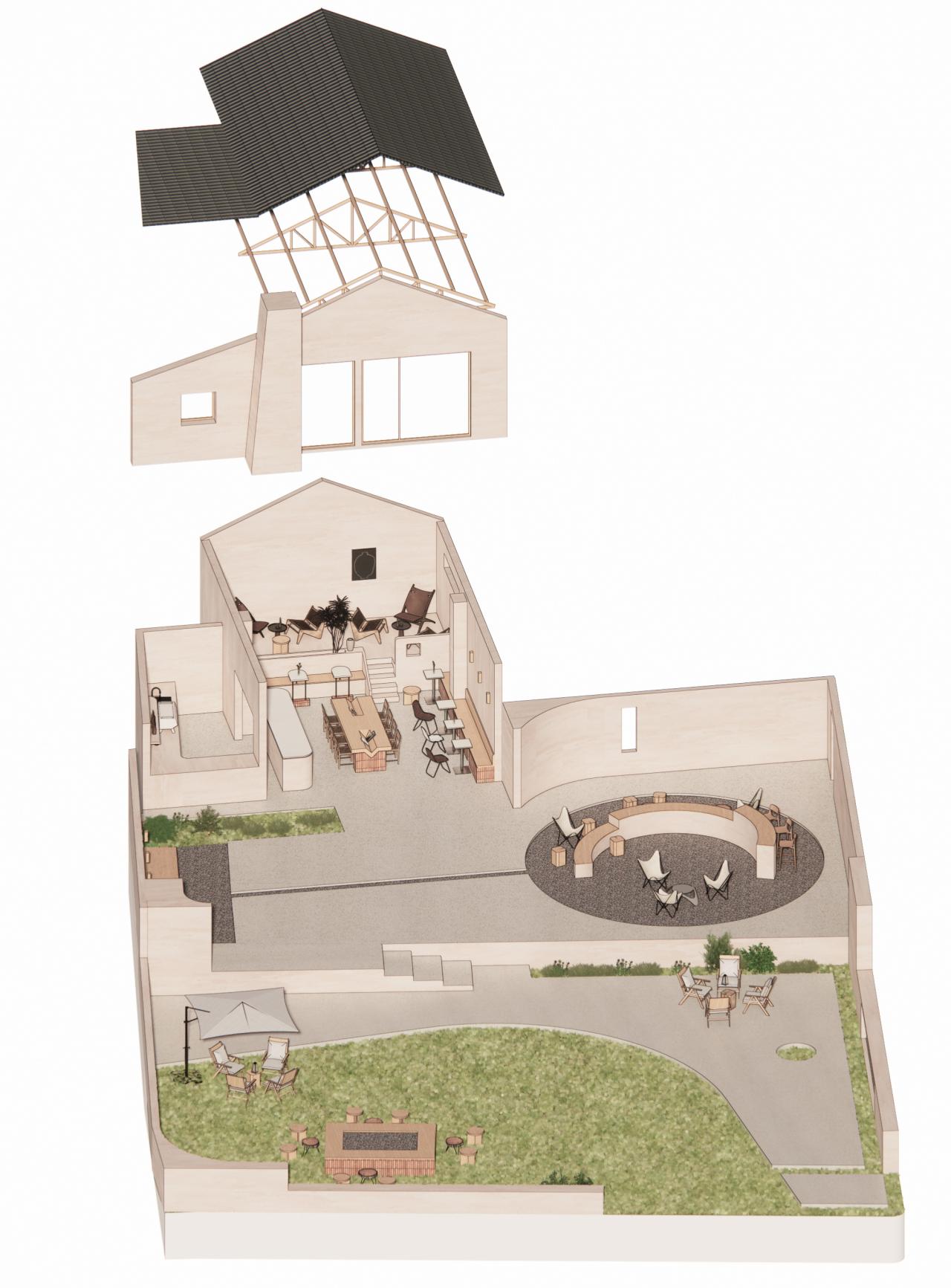 BIM建筑|小杭坑露营地咖啡店 / 有点设计